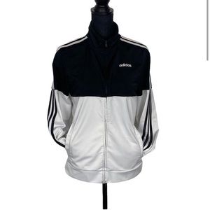 ADIDAS Full Zip Jacket White Black L B45-4